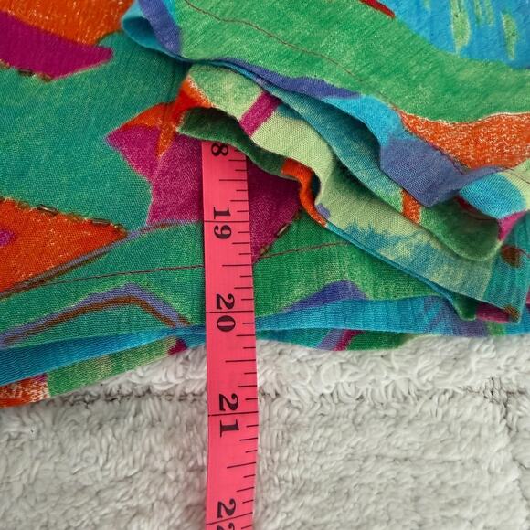 Key Lime Pie Womens Large Multicolor Cardigan Blouse Boho Festival Colorful Art - Picture 16 of 16